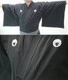 【夏におすすめ】プライムフレックス「輝」居合衣 紋付用着物袖＋京都西陣仕立最高級縞袴セット