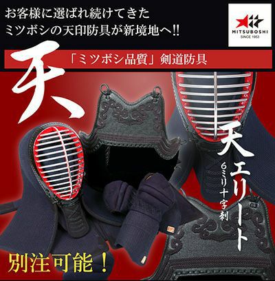 『天エリート』6mm十字刺織刺剣道防具セット