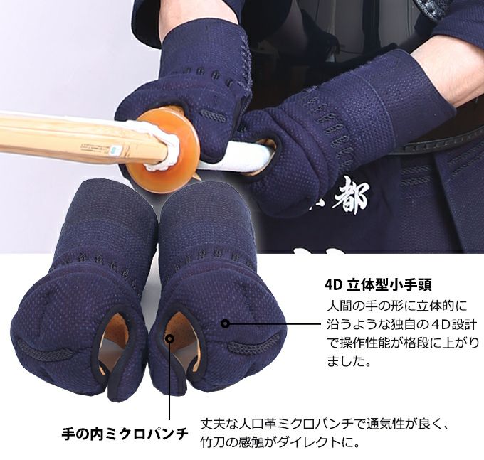 「特練Z シルバー」4mmTS(タイトステッチ)軽量実戦型 剣道防具 甲手単品