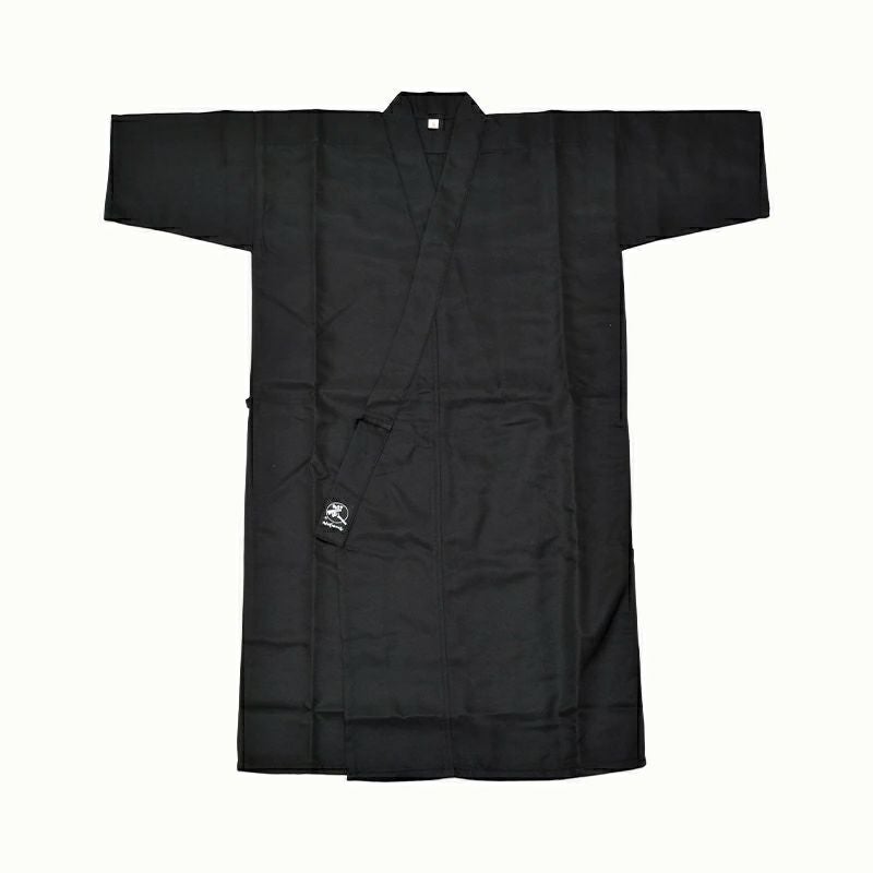 [武道具専門店品質]上製 ポリエステル 弓道衣「武」 黒 男女共用 0～5号